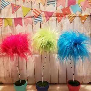 5 single Truffula trees with painted pots